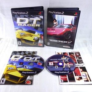 Racing PS2 - 2 Complete Games - DT Racer & Ridge Racer V - Black Label - WORKS
